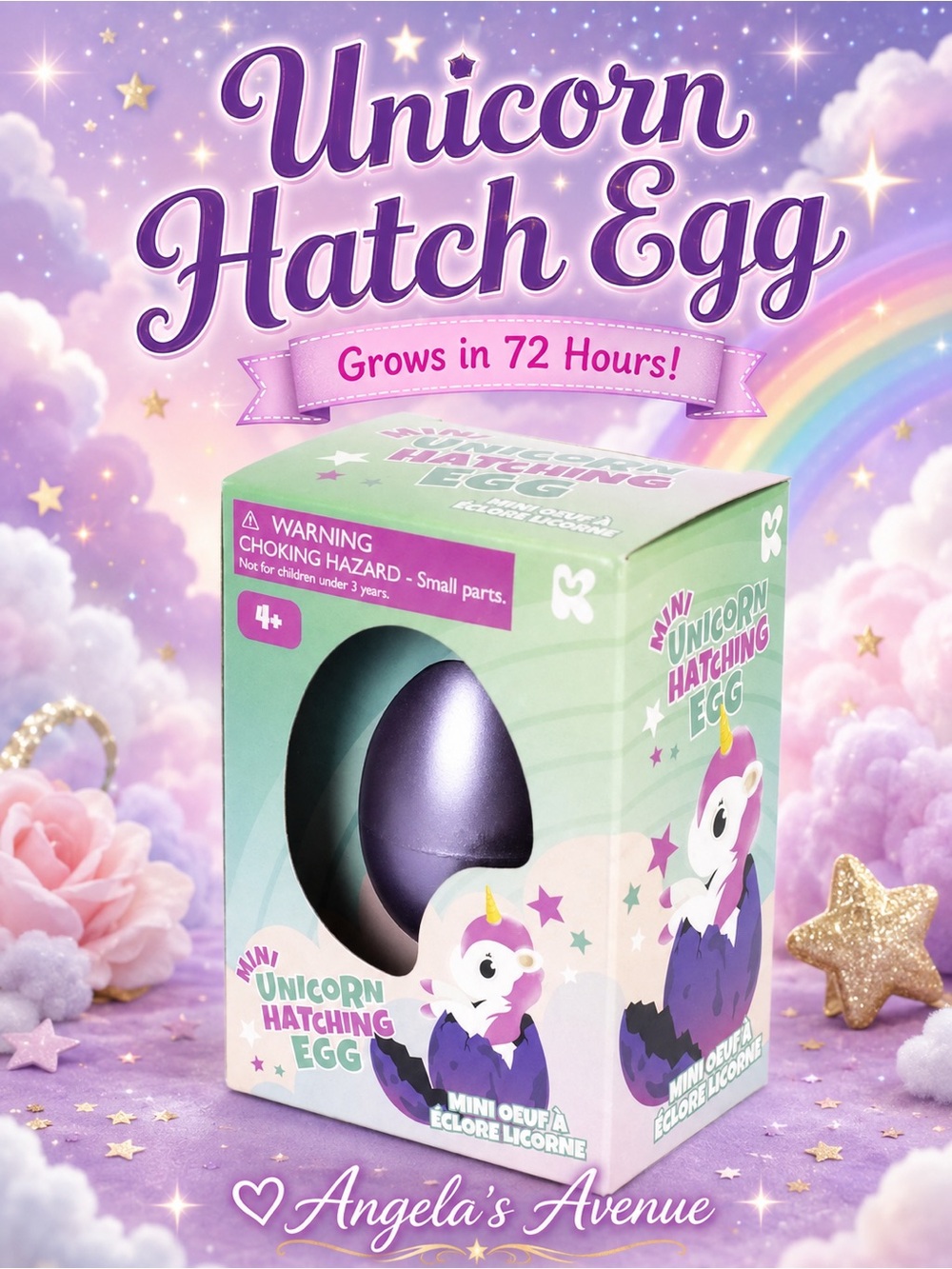 Unicorn Hatching Egg - Grows in 72 Hours! NEW!